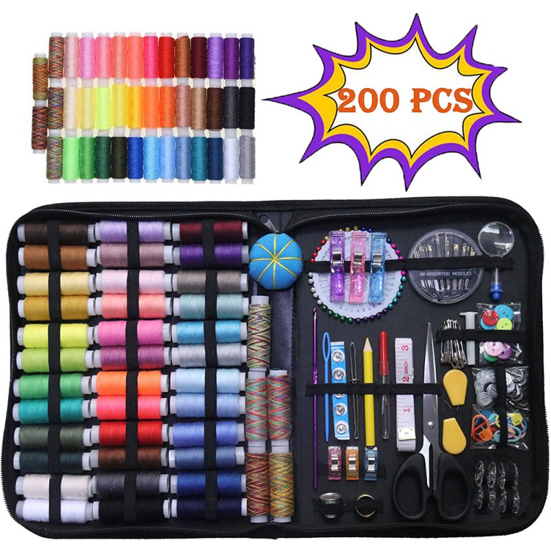 Sewing Kit For Adults, 200-piece Set Of High-quality Sewing Supplies, 41 XL  Spools, Portable Sewing Accessories For Beginners, Travelers, Household And  DIY 